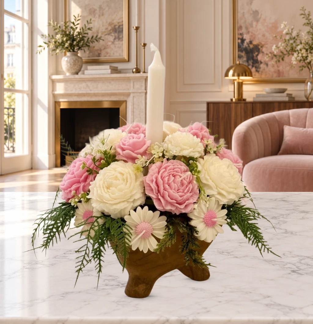 Wooden Pedestal Centerpieces