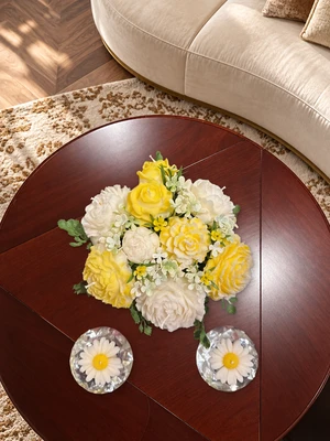 Luxury 9-Piece Rose & Peony Candle Arrangement — view 31