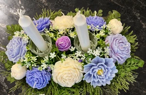 Elegant Floral Candle Centerpiece — view 68